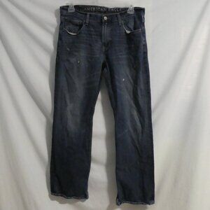 AMERICAN EAGLE | 34 x 32 | Bootcut Subtle Distressed Blue Denim - Jeans